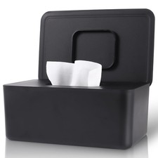 LEQXGO Baby Wipes Dispenser, Dispenser Case, Wipe Black
