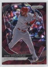 2020 Panini Prizm Burgundy Cracked Ice Prizm 12/25 Mike Moustakas #23 10k8