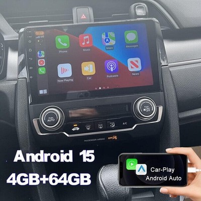 9'' Car Stereo Radio For Honda Civic 2016-2020 GPS Nav Android 15 4+64G Carplay