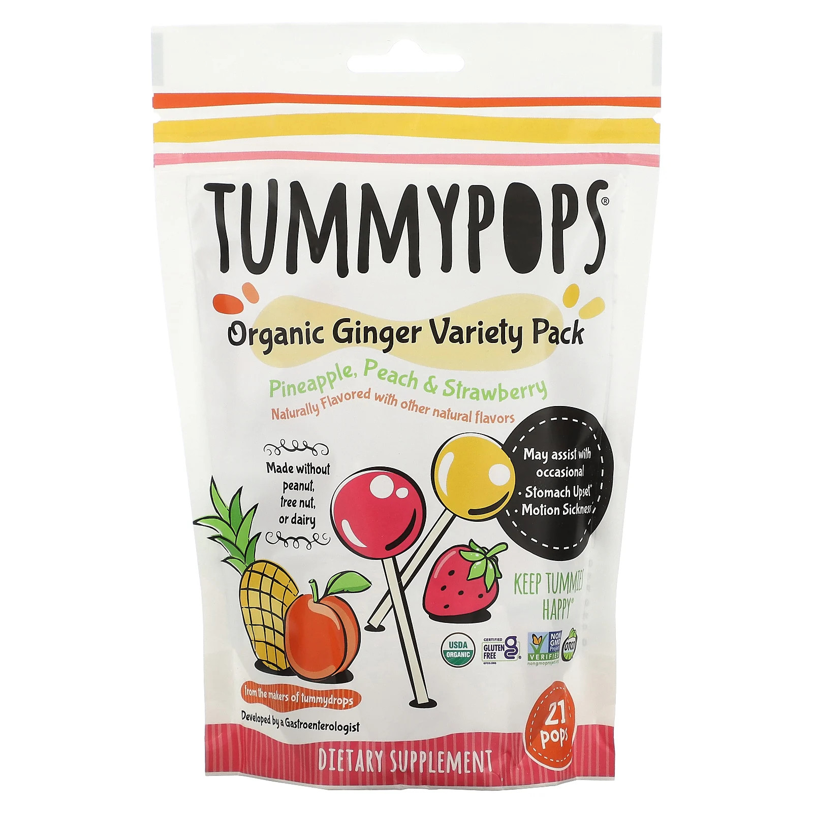 Tummypops, Органический набор сортов имбиря, 21 штука