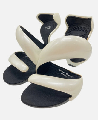 Julian Hakes Mojito Ladies Female Heels Shoes Pumps 36 White Black From Japan