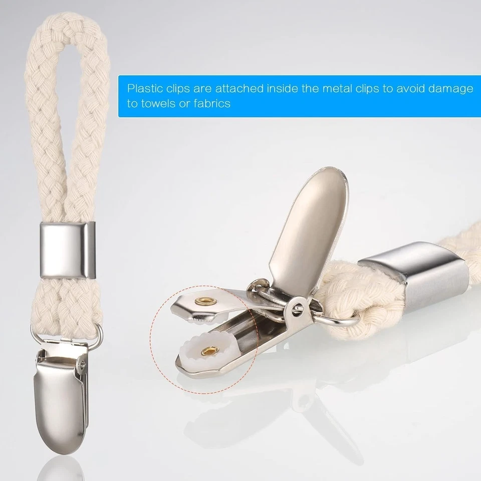 Aufhänger Für Handtücher,4 Stück Handtuch Clips Zum Aufhängen,Handtuchclips Mit - Bild 4 von 4