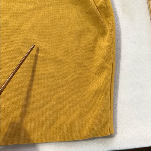 Seek the Label women xs gold yellow bodycon zipper front v neck mini dress sexy - Picture 12 of 13