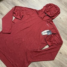 NEW NRS Mens Size L Silkweight Hoodie Red Performance 100 Recycled UPF 50 Surf