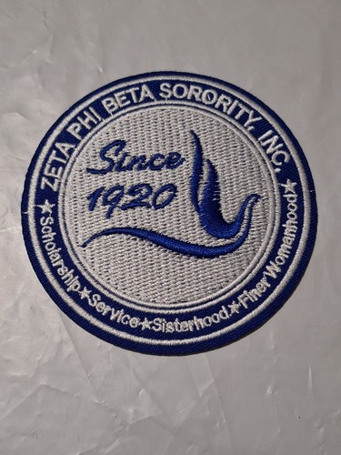Zeta Phi Beta Sorority Inc. Embroidered Iron On Patch