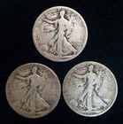 1920  P,D,S Walking Liberty Half Dollars.  P @ AG/G, D @ Low G, S @ Low VG. Run