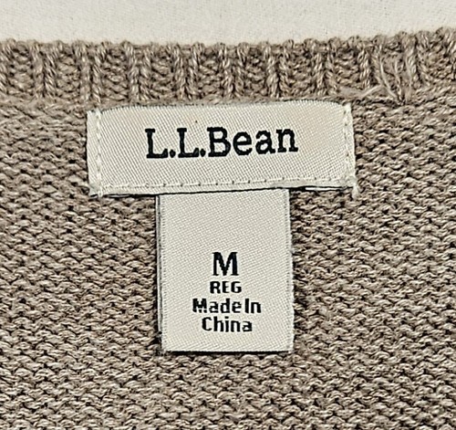 L.L. Bean Sweater Womens Med Scoop Neck Open Knit Detail Preppy Golf Academia - Picture 7 of 24