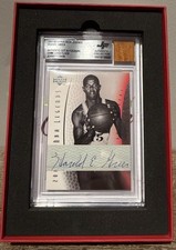 Upper Deck Legends Hal Greer Jersey Fusion Authentic Cut Auto Game Used Floor