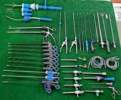 41pc Stainless Steel Laparoscopic Instrument Set   Reusable Endoscopic Tools