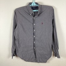 Ralph Lauren Mens Button Up Shirt Sz XL Classic Fit Long Sleeve Plaid Excellent