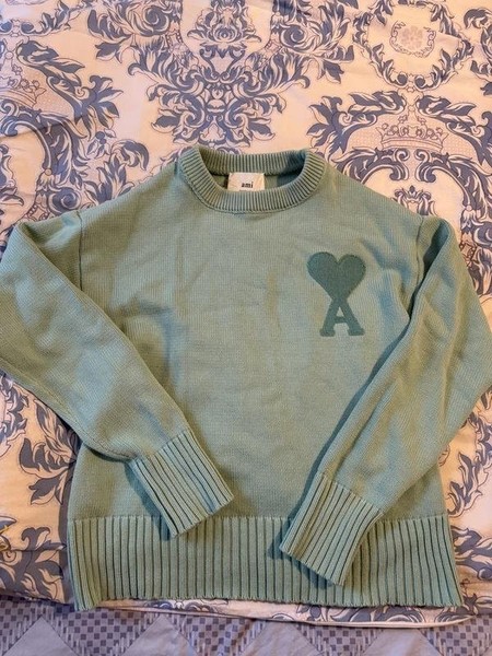 Women Ami Sweater Green 38 / M / 46
