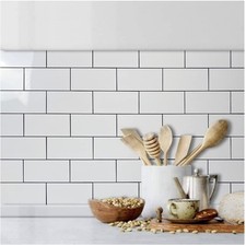 Kitchen  Bathroom Waterproof Peel and Stick Tiles, 100 Pcs