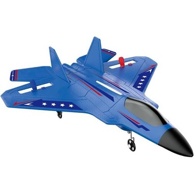 2.4 2CH RTF Fighter Blue RC Aircraft Airplane Smart Gyro Jet Plane Model Toy