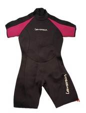 Lemorecn Women  s Shorty Wetsuit US 14 Black Pink Neoprene Surf Swim Dive Suit