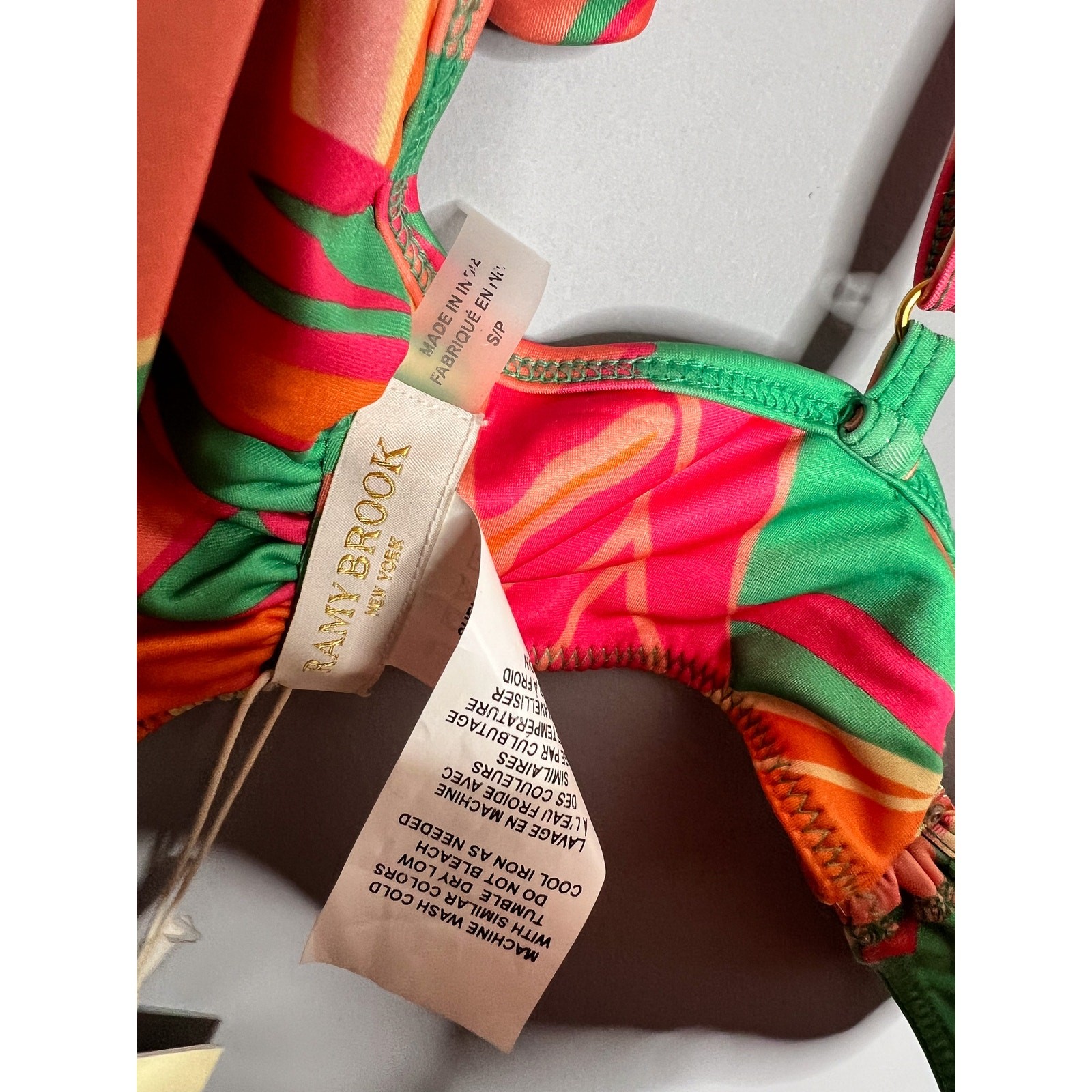NWT Ramy Brook Palm Printed Siena Bikini Top Size Small thumbnail 7