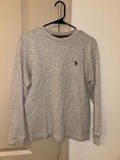 Polo Ralph Lauren Men's Waffle Knit Sweater, small, grey, excellent condition