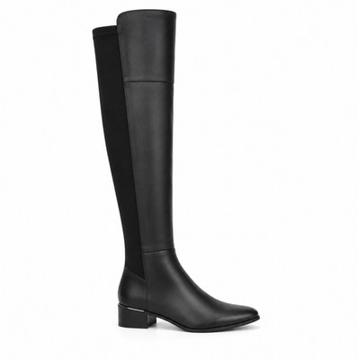 Calvin Klein Women's Pemmie Bock Heel Pump Black 9.5M