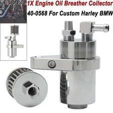 CNC Engine Breather Oil Catch Can Collector For Harley Custom Indian BMW 40-0568