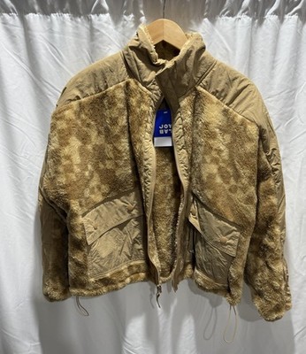 JoyLab Sand Geo Sherpa Jacket Size S   Faux Fur Fleece Zip-Up Coat NWT