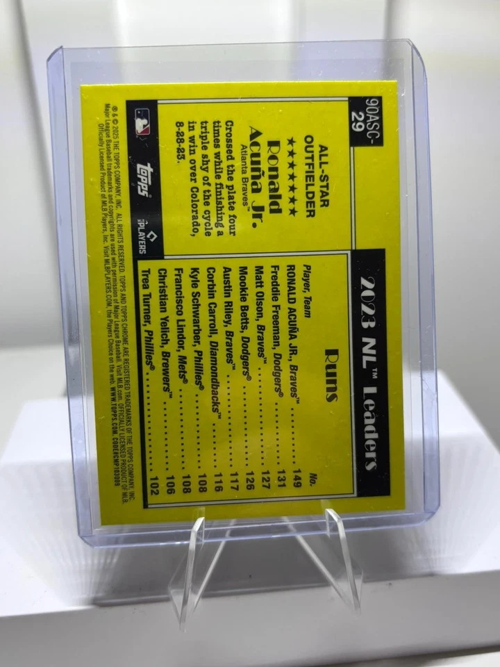 Ronald Acuna Jr. 2025 Topps Series 2 1990 All Star Chrome Mojo Atlanta Braves - Photo 2/2