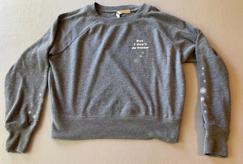 Live Love Dream Sweatshirt Damen Small grau But I Don't Do Winter Rundhals - Bild 1 von 11