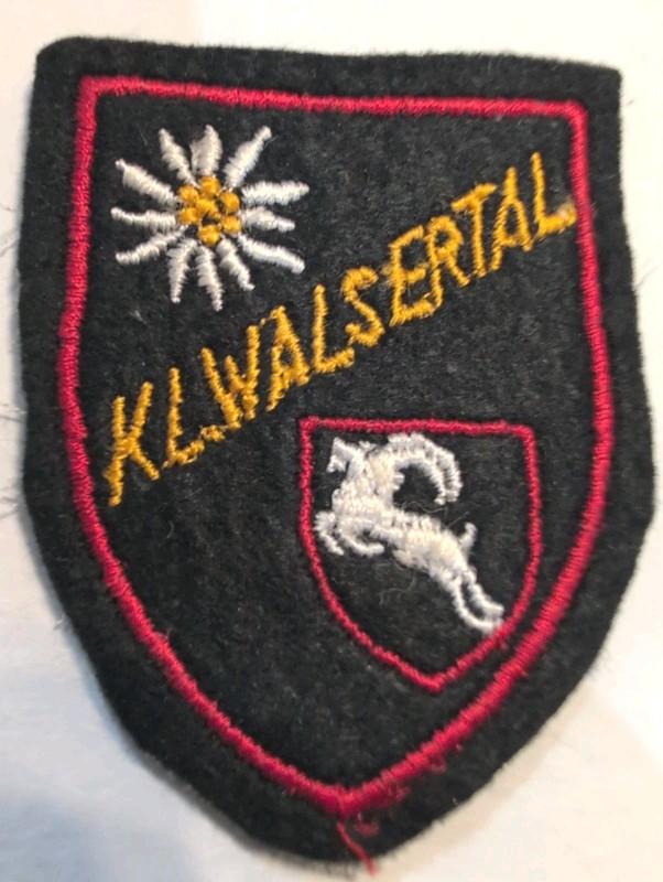 Vintage Kl. Walsertal Kleinwalsertal Osterreich Austria  Black Patch 2.5" Tall