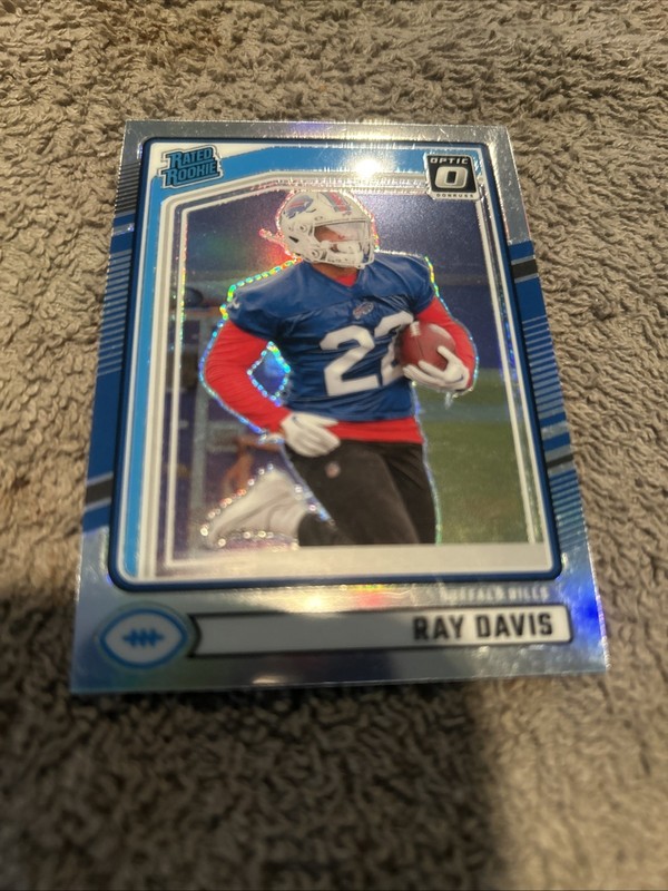 2024 Panini Donruss - Rated Rookie Ray Davis #316 Optic Preview Holo Prizm (RC)