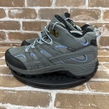 Merrell Moab 2 Mid Waterproof Hiking Trail Shoes Gray Blue Men’s Size 6.5
