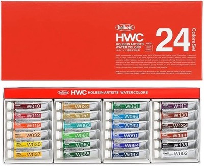 Holbein Künstler Aquarell 5ml 24 Farben Set W405 Made In Japan