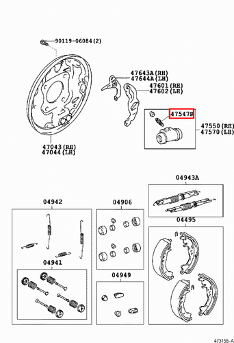 Genuine Yaris NCP11 NCP10 KSP90 KSP130 Rear Drum Brake Cylinder Bleeder Nipple - Picture 11 of 20