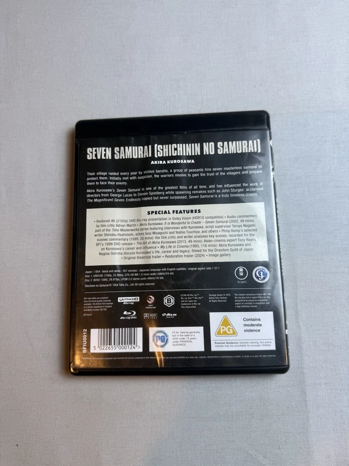 Seven Samurai (Blu-ray, 1954) BFI UK Import OOP NO 4k DISC!! Foto 2 de 4