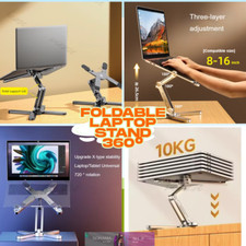 Foldable Laptop Stand 360 Rotation Notebook Table Aluminum Alloy Holder Portable