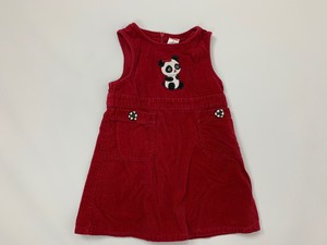 red corduroy jumper dress