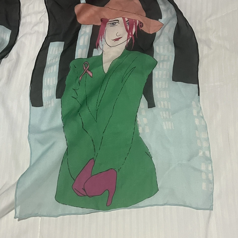 Bufanda de seda ligera con estampado de cáncer de mama Symphony Designs para mujer Foto 3 de 4