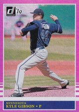 2019 DONRUSS PINK HOLO VARIATIONS PARALLELS KYLE GIBSON TEXAS RANGERS - B4773