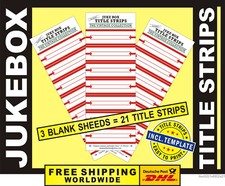 21 Jukebox TITLE STRIPS (usfsAvc0201 in RED  blank sheets incl. PRINT TEMPLATE