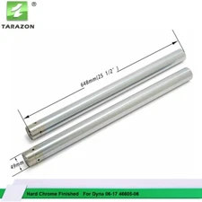 49mm Fork Tubes Chrome Silver For Harley Dyna Fat Bob FXDF Street Bob FXDB 06-17