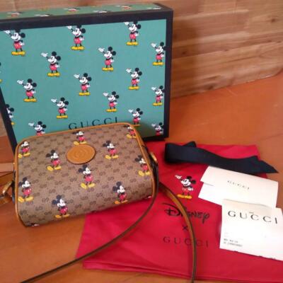 GUCCI 602536 Crossbody Pochette Micro GG Mickey Mouse Disney 240802M