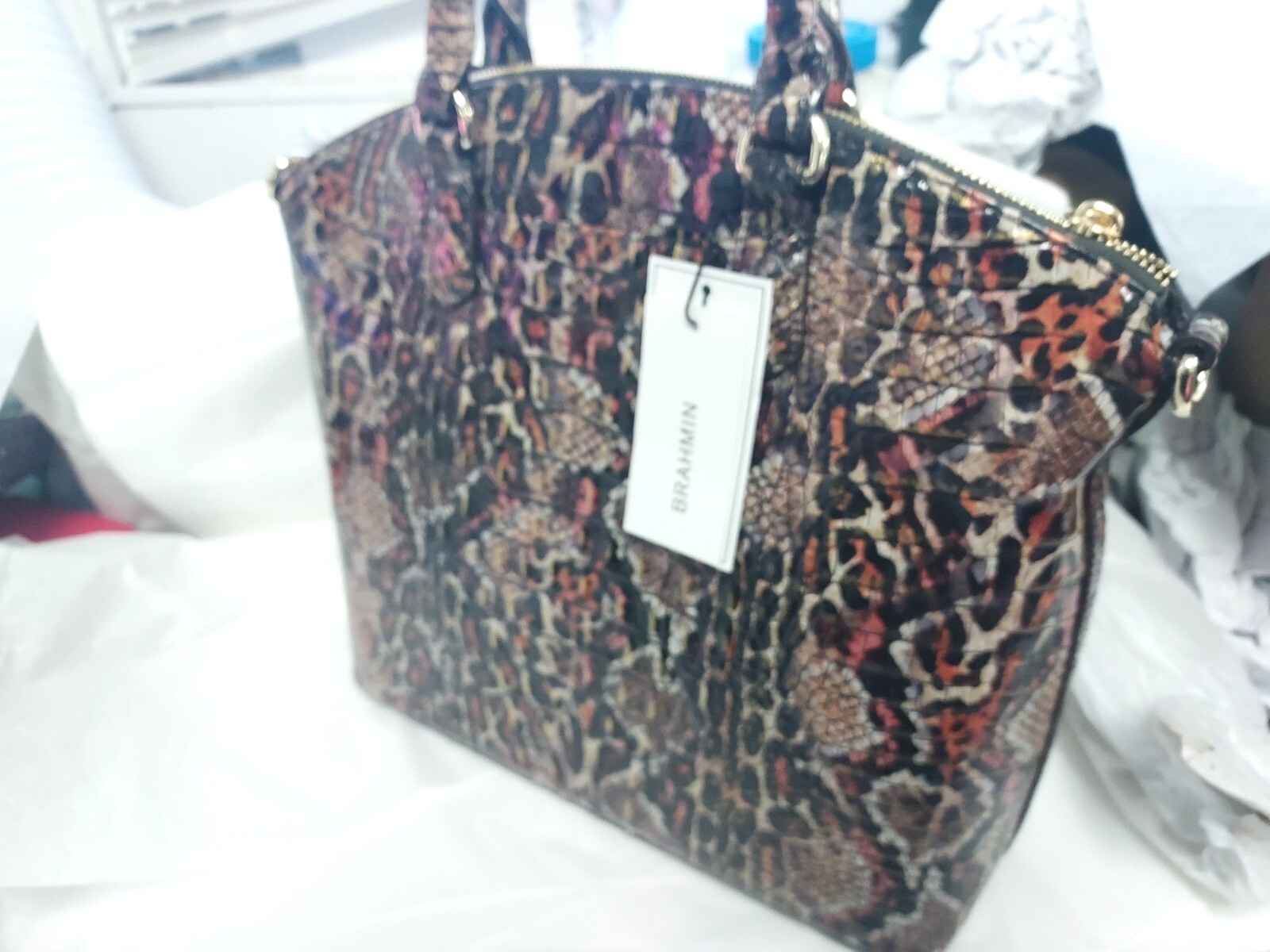 Brahmin Large Duxbury Satche Charisma Melbourne Leather Tote Bag shoulder Purse eBay