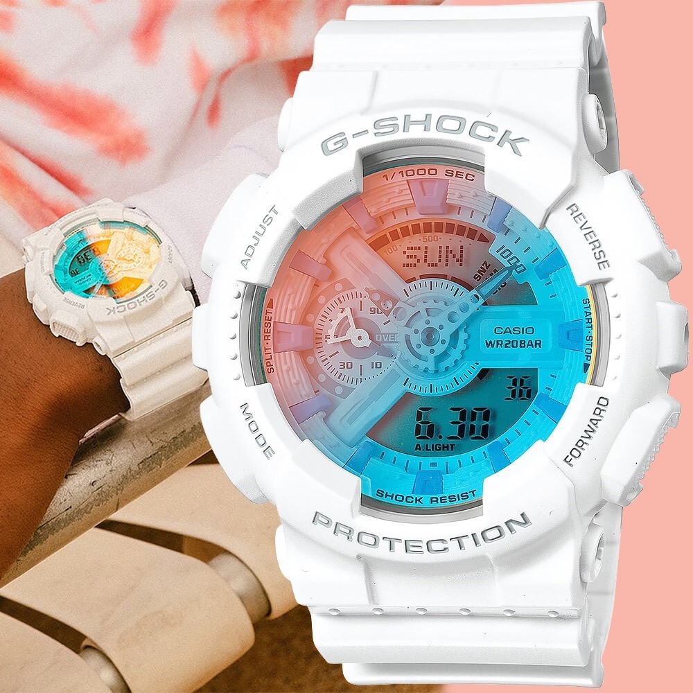 Casio G-Shock GA-110TL-7A Dial Color Reflect Various Hues of Light