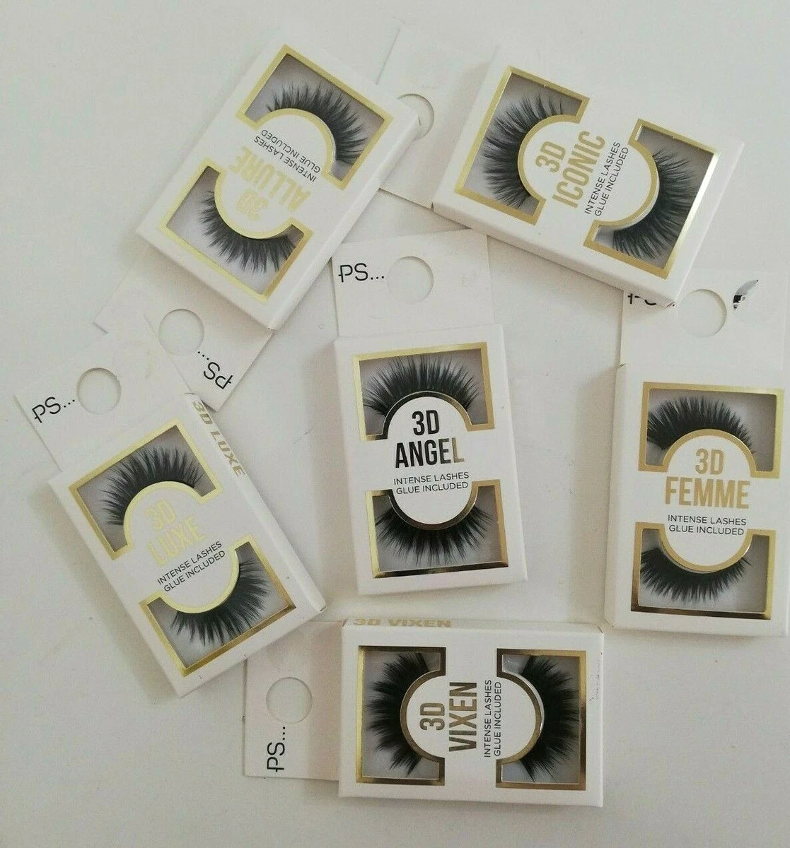 PS Primark 3D Eyelashes Femme Vixen Luxe False Black Fake Eyelashes With Glue