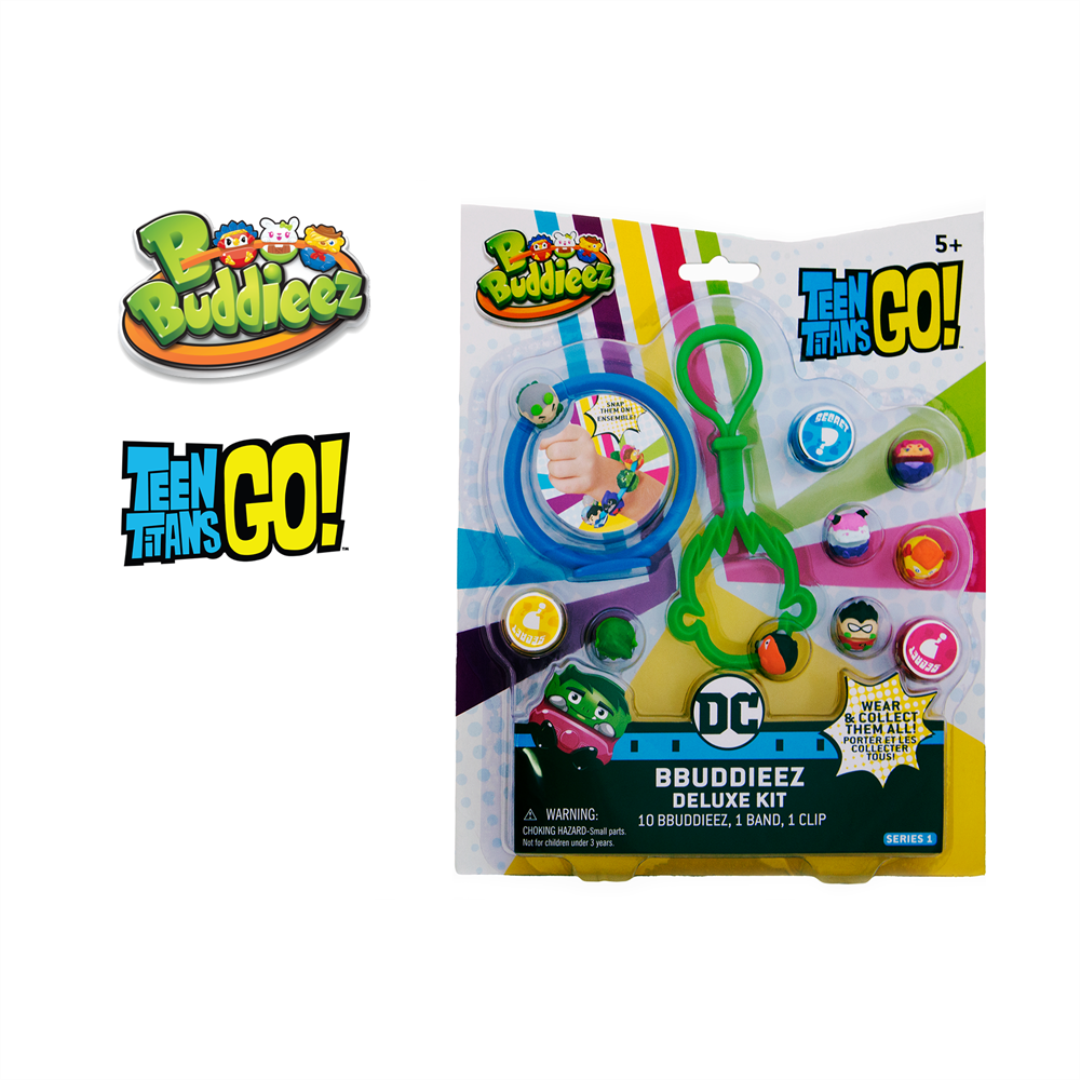 B Buddieez Teen Titans Deluxe Kit With 10 Buddieez Band Robin Clip