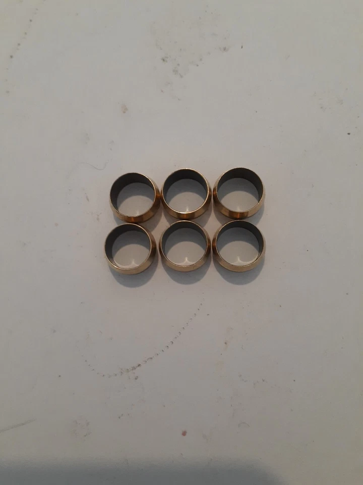 Brass 3/8 Od Compression Sleeves,Ferrules Union Tubing 6 Pieces,hf - 606250 - image 1 of 1