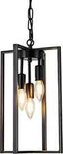 VIRUHAKA Vi6068-3 Rustic 3-Light Metal Pendant Light (Oil Rubbed Bronze)