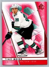 2022-23 SP Authentic #28 Timo Meier Red Parallel San Jose Sharks