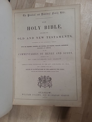 1861 HOLY BIBLE illustrated COLOR MAPS practical devotional FAMILY BIBLE antique - Picture 13 of 24