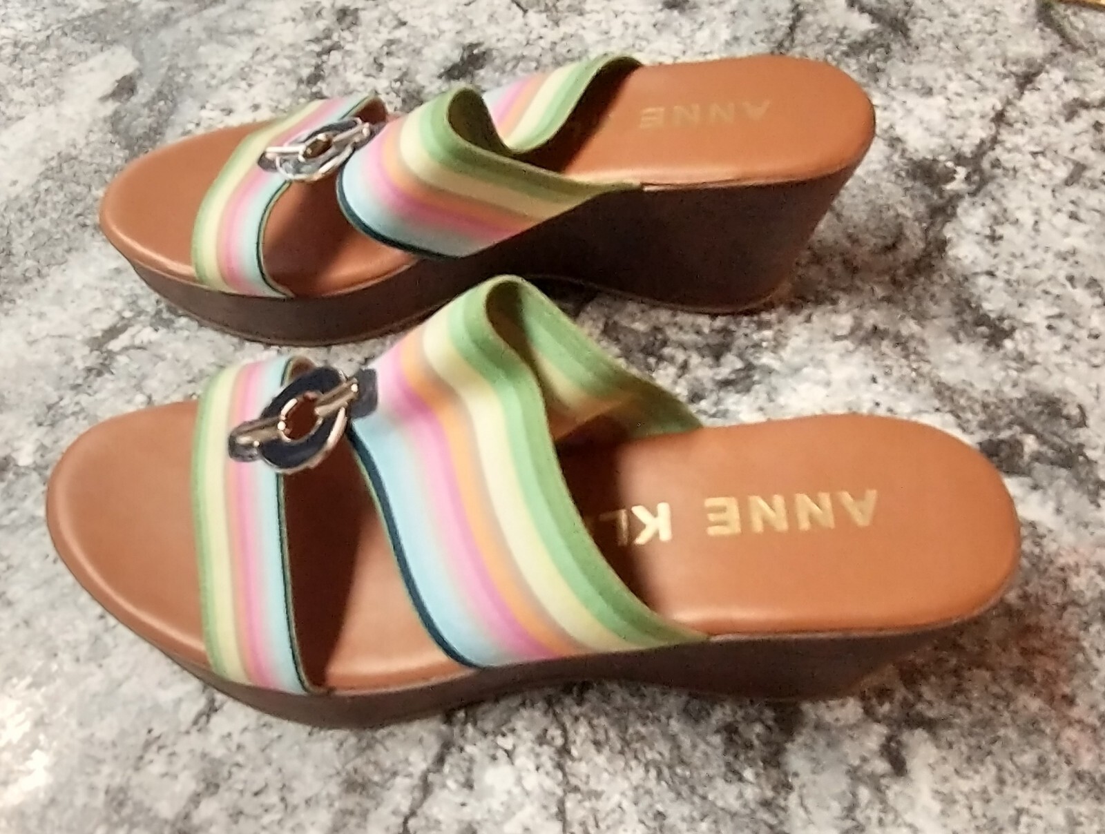 APL Sandali Anne Kline slip on Hayda taglia 7 5 spiaggia shopping casual.