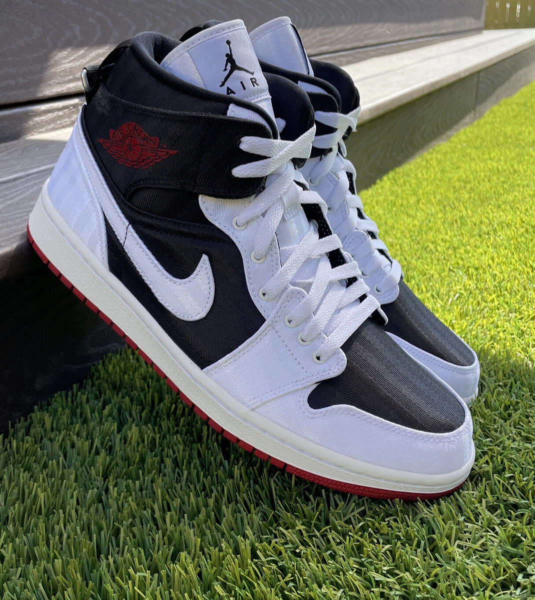 Air Jordan 1 Mid Se Utility Black White Gym Red - Men 9.5 / Women 11 Panda  AJKO