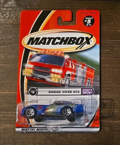 Matchbox Mattel 2000 Dodge Viper GTS Diecast 1/64 Vehicle 5 Blue Vintage - Picture 1 of 8