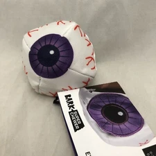 Bark Box Halloween Eye Roller Ball Squeak Chew Dog Toy Small NEW Super Chewer